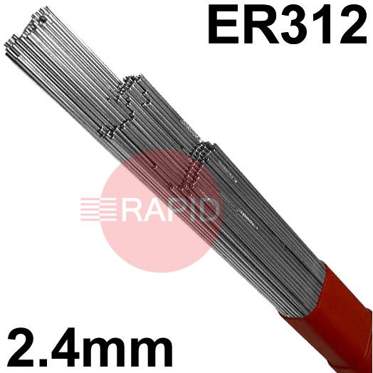 312245  312 Stainless Steel Tig Wire, 2.4mm Diameter x 1000mm Cut Lengths - AWS A5.9 ER312. 5.0kg Pack