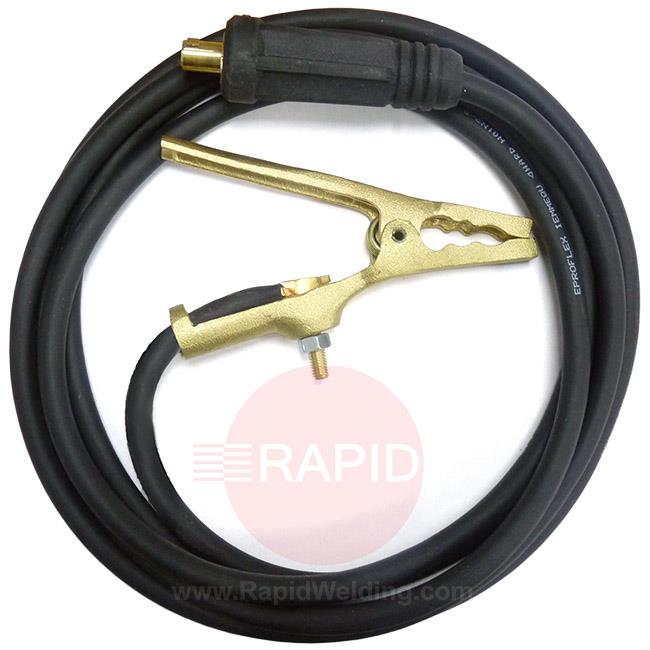 351535RD  10M Earth Return Cable Assembly. 35mm Sq Cable 35/50mm Dinse Termination. 300amp