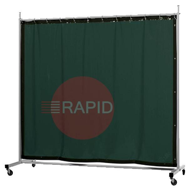 36.32.16  CEPRO Robusto Single Welding Screen with Green-6 Curtain - 2.2m Wide x 2.1m High, Approved EN 25980