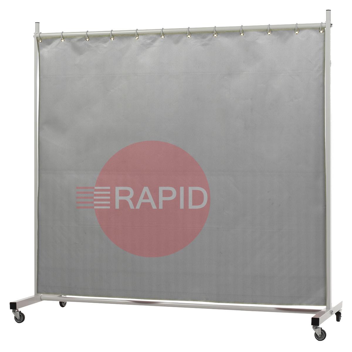 36.32.31  CEPRO Robusto Single Welding Screen with Atlas Heat Resisting Curtain - 2.2m Wide x 2.1m High, 550°C