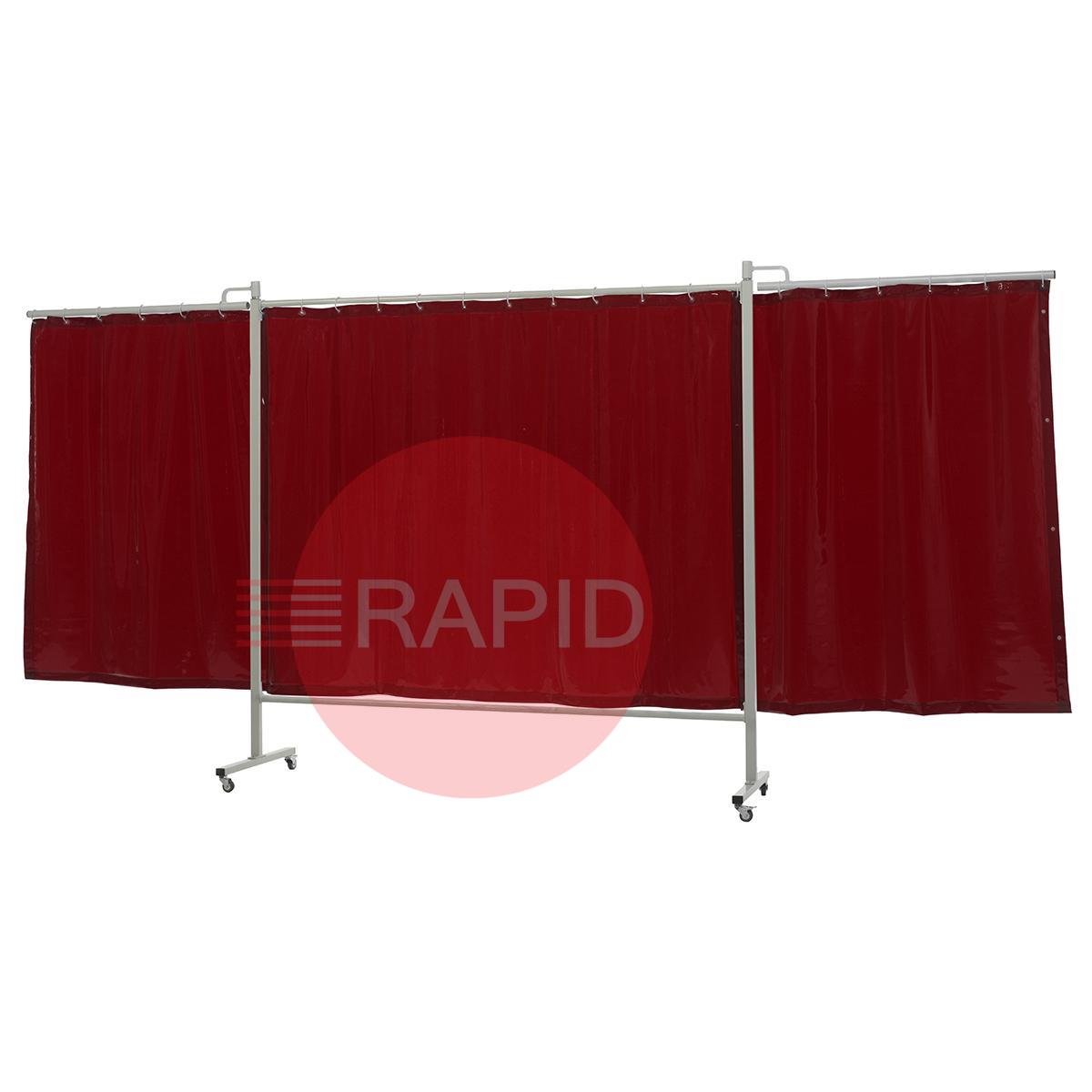 36.36.67  CEPRO Omnium Triptych XL Welding Screen, with Bronze-CE Curtain - 4.3m Wide x 2m High, Approved EN 25980