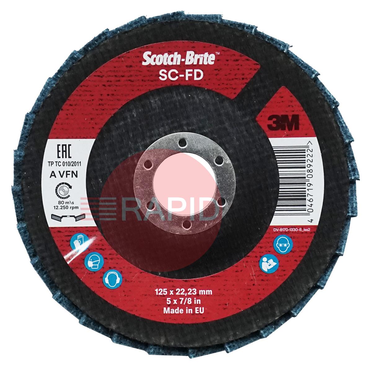 3M-61994  3M Scotch-Brite Surface Conditioning Flap Disc SC-FD, 125mm, A VFN