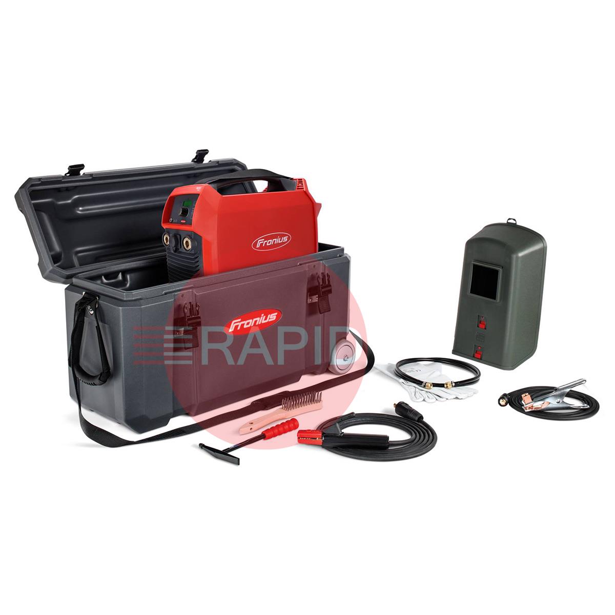 4,075,248,850  Fronius - Ignis 180 Set EFMMA Arc Welder With MMA Leads & Site Carry Case, 230v 1 Phase