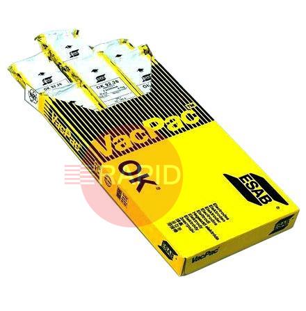 48043230G0  ESAB OK 48.04 3.2x350mm Low Hydrogen Electrodes Vac Pac 10.8Kg Carton (Contains 6 x 1.8Kg Packs) E7018