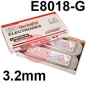 519181  Lincoln Electric Kryo 1P SRP Low Hydrogen Electrodes 3.2mm Diameter x 350mm Long. 15.2kg Carton (8 x 1.9kg 50 Rod Packs). E8018-G-H4R