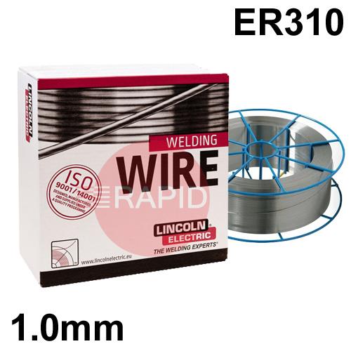 595871  Lincoln Electric LNM 310, 1.0mm Stainless Steel MIG Wire, 15Kg Reel, ER310