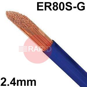 6011100579  Corten Steel TIG Wire, 2.4mm Diameter x 1000mm Cut Lengths - AWS A5.28 ER80S-G, 5Kg Pack