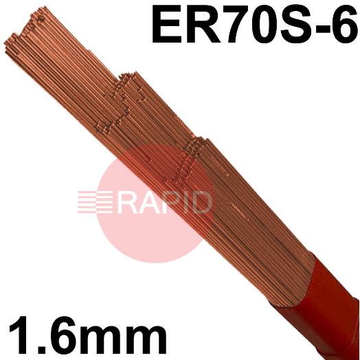 604184  Lincoln Electric LNT 26, 1.6mm TIG Wire, 5Kg Packet, ER70S-6