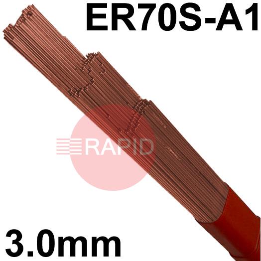 604306  Lincoln LNT 12 Steel Tig Wire, 3.0mm Diameter x 1000mm Cut Lengths - AWS A5.28 ER70S-A1. 5.0kg Pack