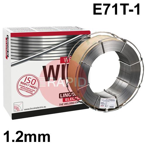 71M-H-12  Lincoln Electric OUTERSHIELD 71 M-H, 1.2mm Gas-Shielded Flux Cored MIG Wire, E71T-1-JH4