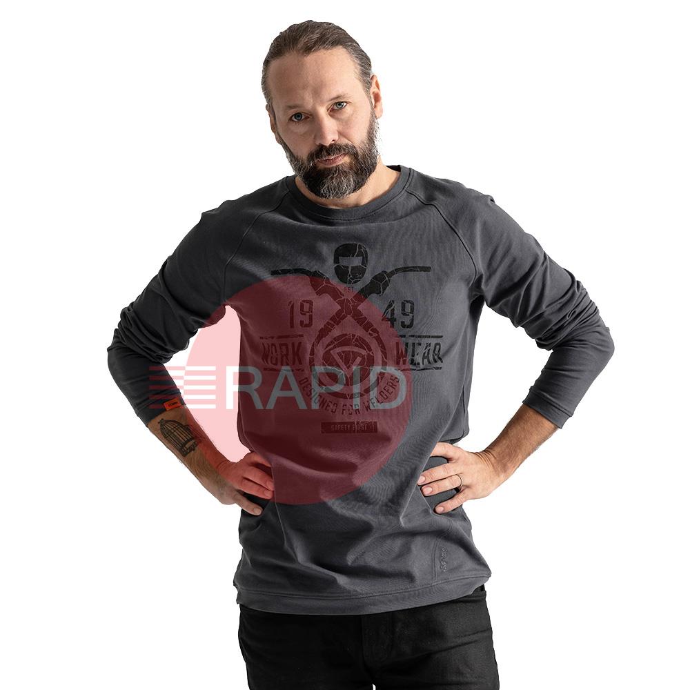 803950014FF  Kemppi Wear 0003 Dark Grey Male Long Sleeve T-Shirt - Large