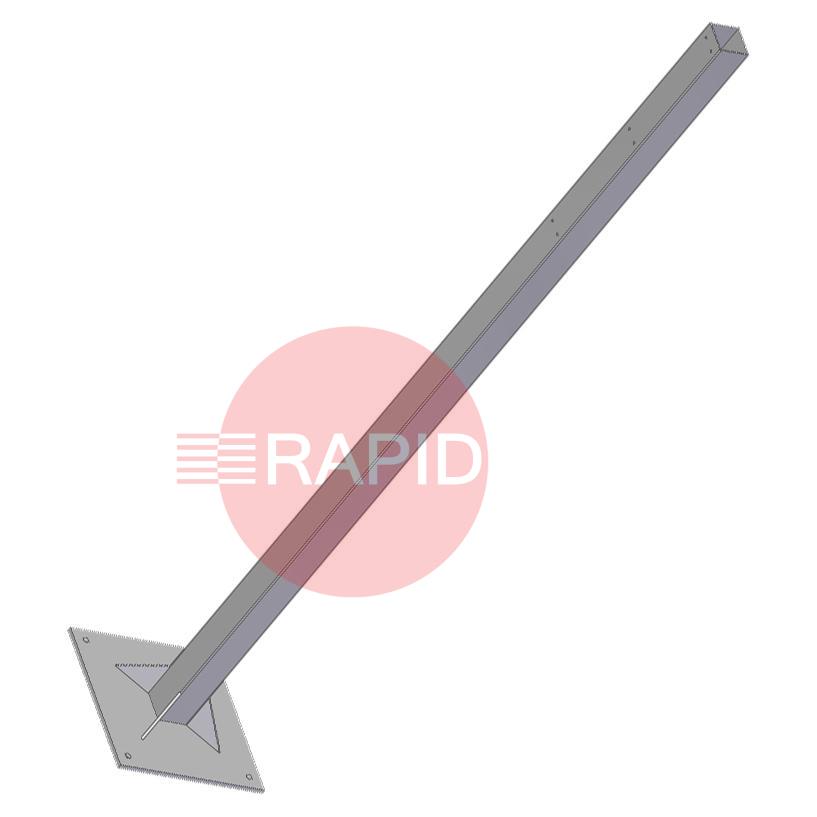 83.20.01.0300  Cepro Hanging Rail Steel Pole - 300cm High x 100mm Dia, with 500mm Footplate