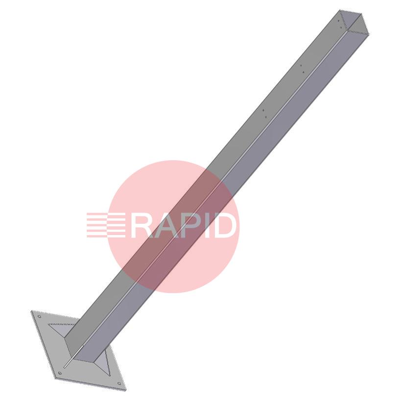 83.20.03.0300  Cepro Hanging Rail Steel Pole - 300cm High x 160mm Dia, with 500mm Footplate