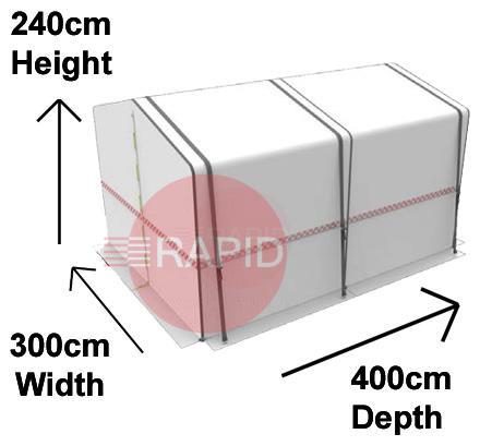 90.41.00.3040  Cepro Heavy Duty Working & Welding Tent - H 200/240cm x D 400cm x W 300cm