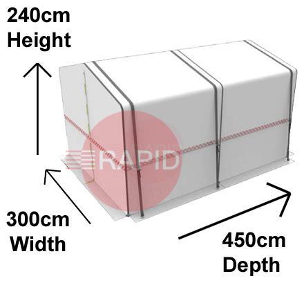 90.41.00.3045  Cepro Heavy Duty Working & Welding Tent - H 200/240cm x D 450cm x W 300cm