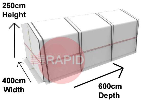 90.41.00.4060  Cepro Heavy Duty Working & Welding Tent - H 200/250cm x D 600cm x W 400cm
