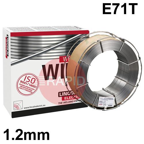 941609  Lincoln Electric OUTERSHIELD T-55-H Gas-shielded Flux Cored Wires 1.2mm Diameter 16.0 Kg Reel, E71T-5C-JH4