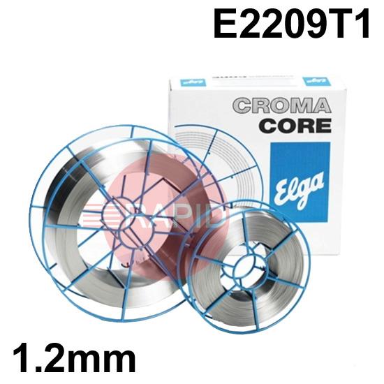 95781012  Elga Cromacore DW 329AP, 1.2mm Stainless Flux Cored MIG Wire, 12.5Kg Reel, E 2209T1-4/-1