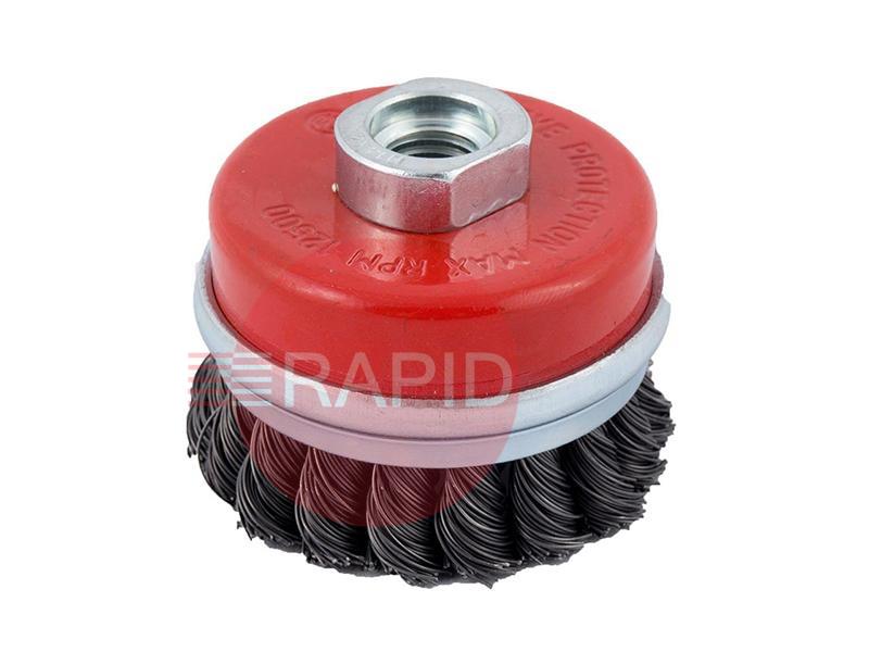 ABWB07514SC  Abracs Stainless Crimp Wire Cup Brush, 75mm Diameter x M14 Thread