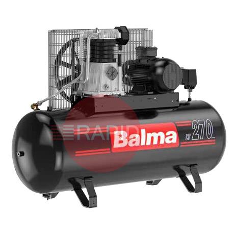 BA75-270BS3  Balma Belt Driven Static Compressor - 400V, 7.5HP, 270LT, 29.2 CFM