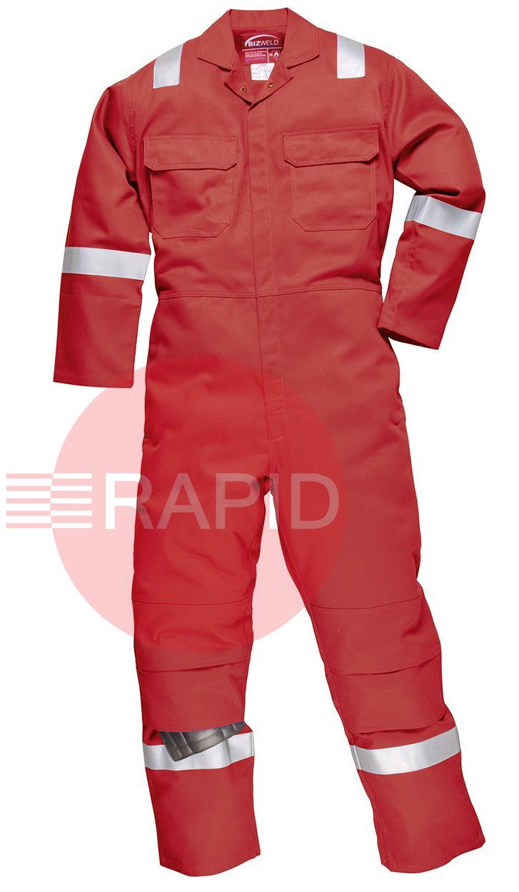 BIZ5RER-L  Portwest Biz5 Iona FR Red Overalls - Large