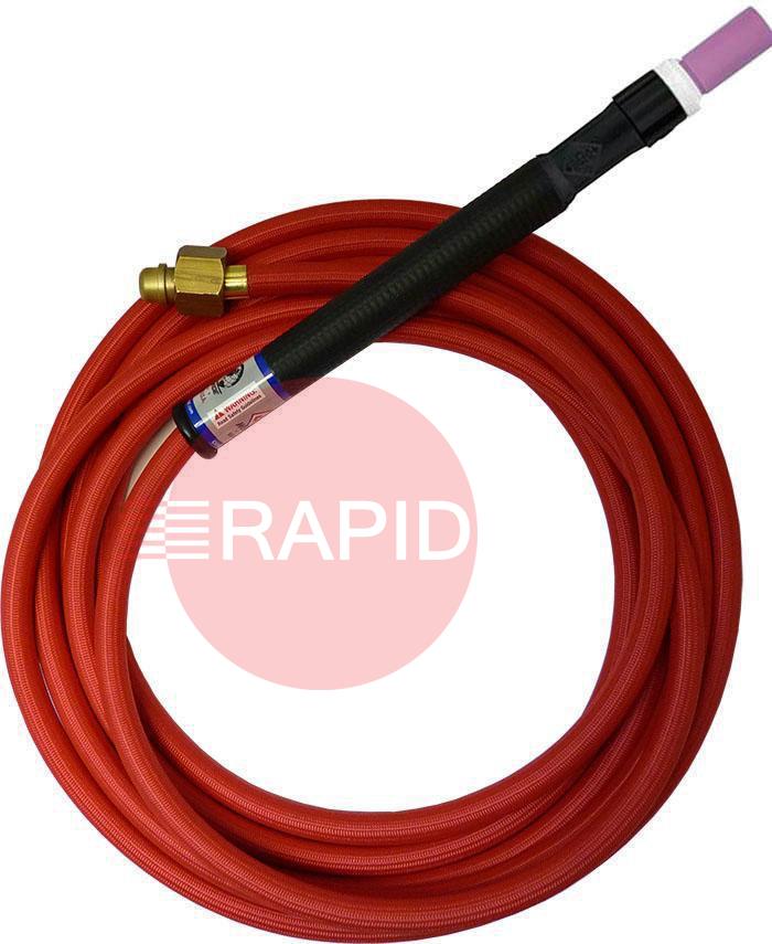 CK-CK9P12RSF  CK9P 2 Series 4m Gas Cooled Pencil TIG Torch With 1pc Superflex Cable, 3/8 BSP, 125 Amps @100% Duty Cycle.