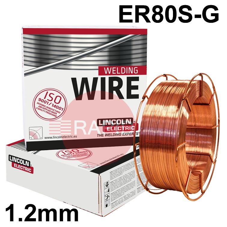 E12K016PCE01  Lincoln LNM 28 Corten 1.2mm MIG Wire. 16kg Reel. ER80S-G