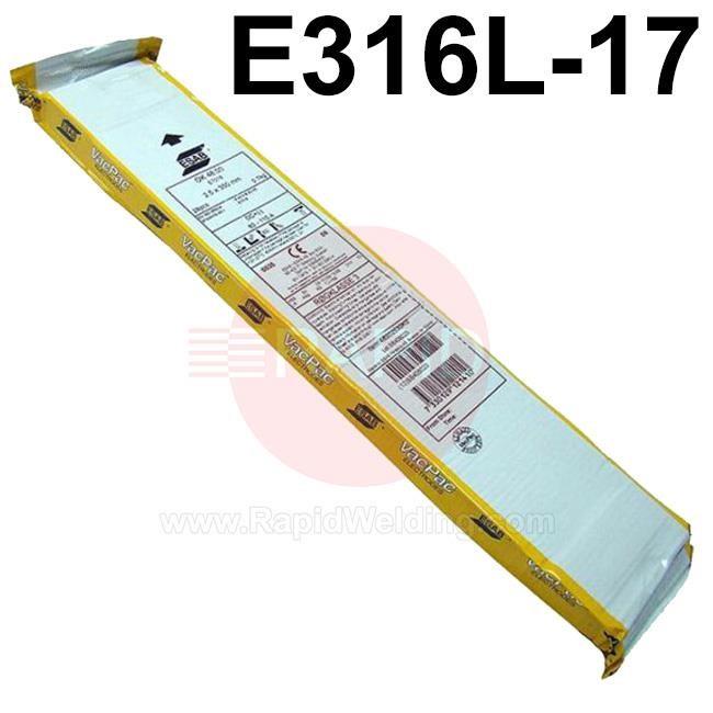 E316L16X  ESAB OK 63.30 Stainless Steel Electrodes. E316L-17