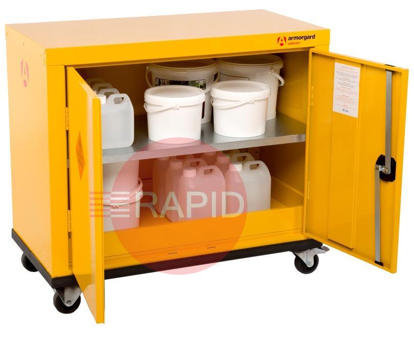 HMC1  Armorgard Safestor, Hazardous Mobile Cupboard, 900 x 465 x 810mm