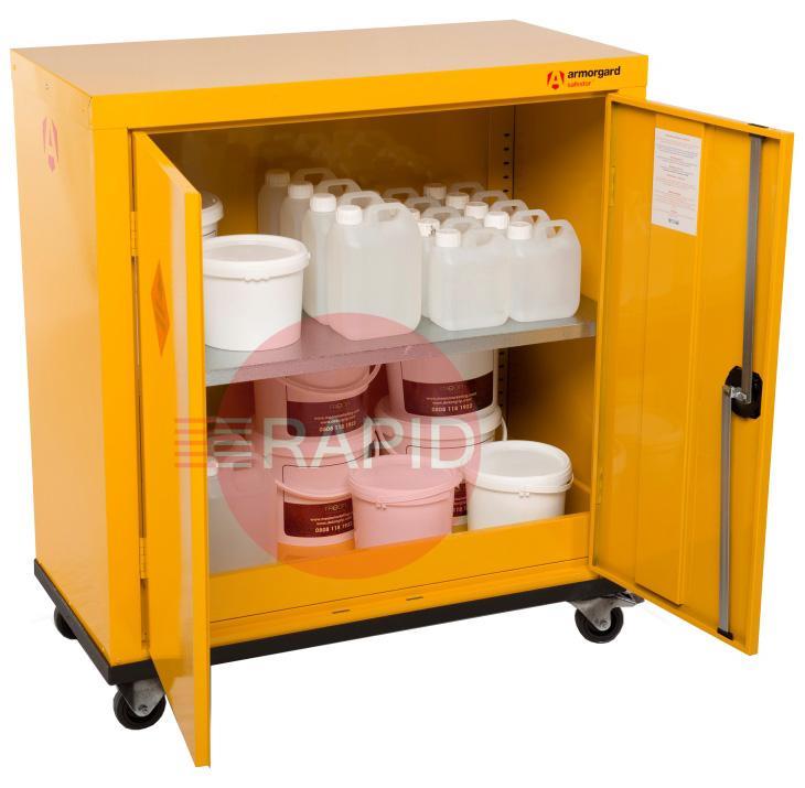 HMC2  Armorgard Safestor, Hazardous Mobile Cupboard, 900 x 465 x 1010mm