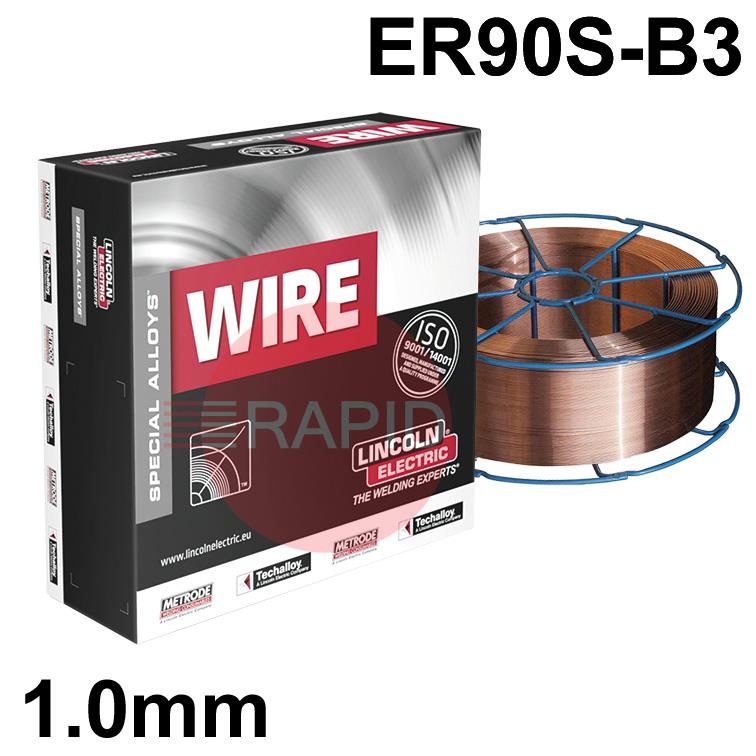 MER90SB3-10  Metrode ER90SB3 1.0mm Mild Steel Mig Wire, 15kg Reel, AWS: ER90S-B3