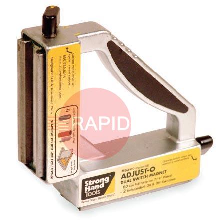 MS2-80  90° Angle Adjust-O Dual Switch Magnet Square, 55Kg Force