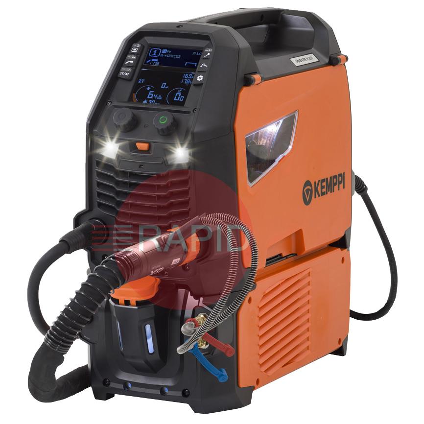 P522CGXE3  Kemppi Master M 205 Pulse MIG Welder Water Cooled Package, with GXe 305W 5m Torch - 230v, 1ph