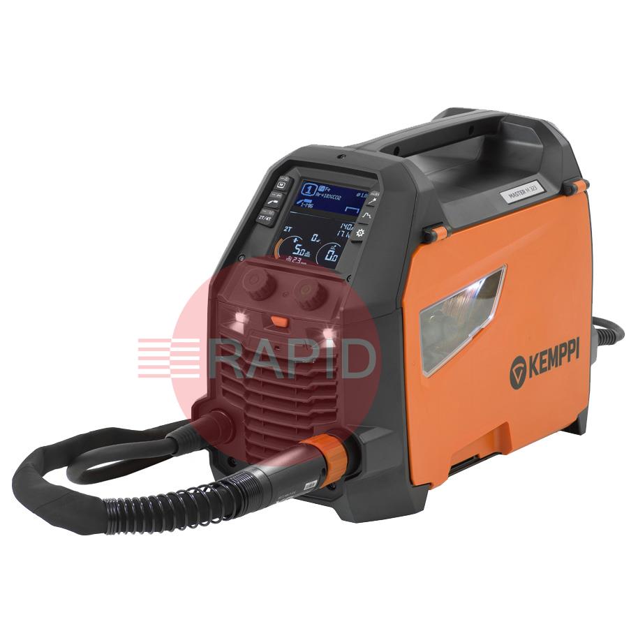 P523GXE3  Kemppi Master M 323 MIG Welder Air Cooled Package, with GXe 305G 3.5m Torch - 400v, 3ph