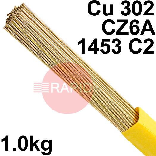 RO01160  SIF SIFBRONZE No1 TIG Wire, 1Kg Pack - EN 1044: CU 302, BS: 1845: CZ6A 1453 C2