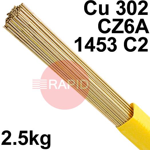 RO01162  SIF SIFBRONZE No1 TIG Wire, 2.5Kg Pack - EN 1044: CU 302, BS: 1845: CZ6A 1453 C2