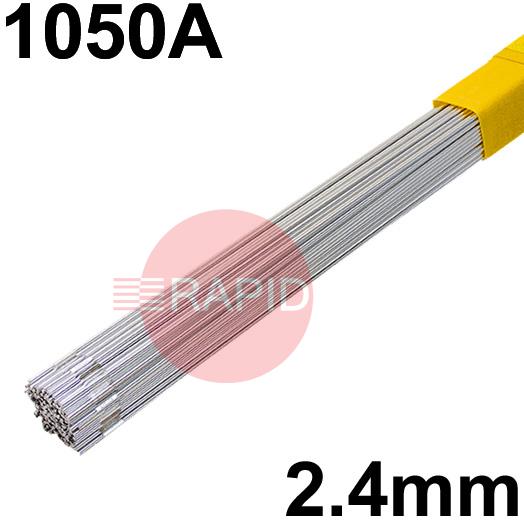 RO142425  SIF Sifalumin No.14 1050A Aluminium Tig Wire, 2.4mm Diameter x 1000mm Cut Lengths - EN ISO 18273 S AL 1070 (AL99.7). 2.5kg Pack