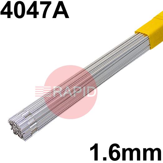 RO161625  SIF Sifalumin No.16 4047A Aluminium Tig Wire, 1.6mm Diameter x 1000mm Cut Lengths - EN ISO 17672 S AL 4047A (AlSi12) - 2.5kg Pack