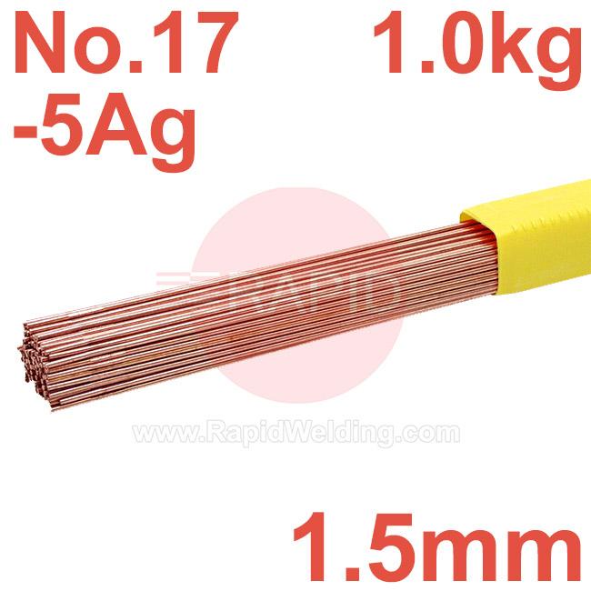 RO1815015Ag  SIF Sifcupron No 17-5Ag, 1.5mm Diameter 1.0 Kg Pkt EN 1044: CP104, BS: 1845 CP4