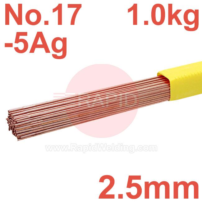 RO1825015Ag  SIF Sifcupron No 17-5Ag, 2.5mm Diameter 1.0 Kg Pkt EN 1044: CP104, BS: 1845 CP4