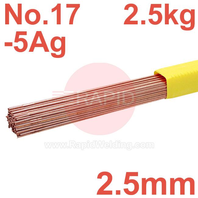 RO1825255Ag  SIF Sifcupron No 17-5Ag, 2.5mm Diameter 2.5 Kg Pkt EN 1044: CP104, BS: 1845 CP4