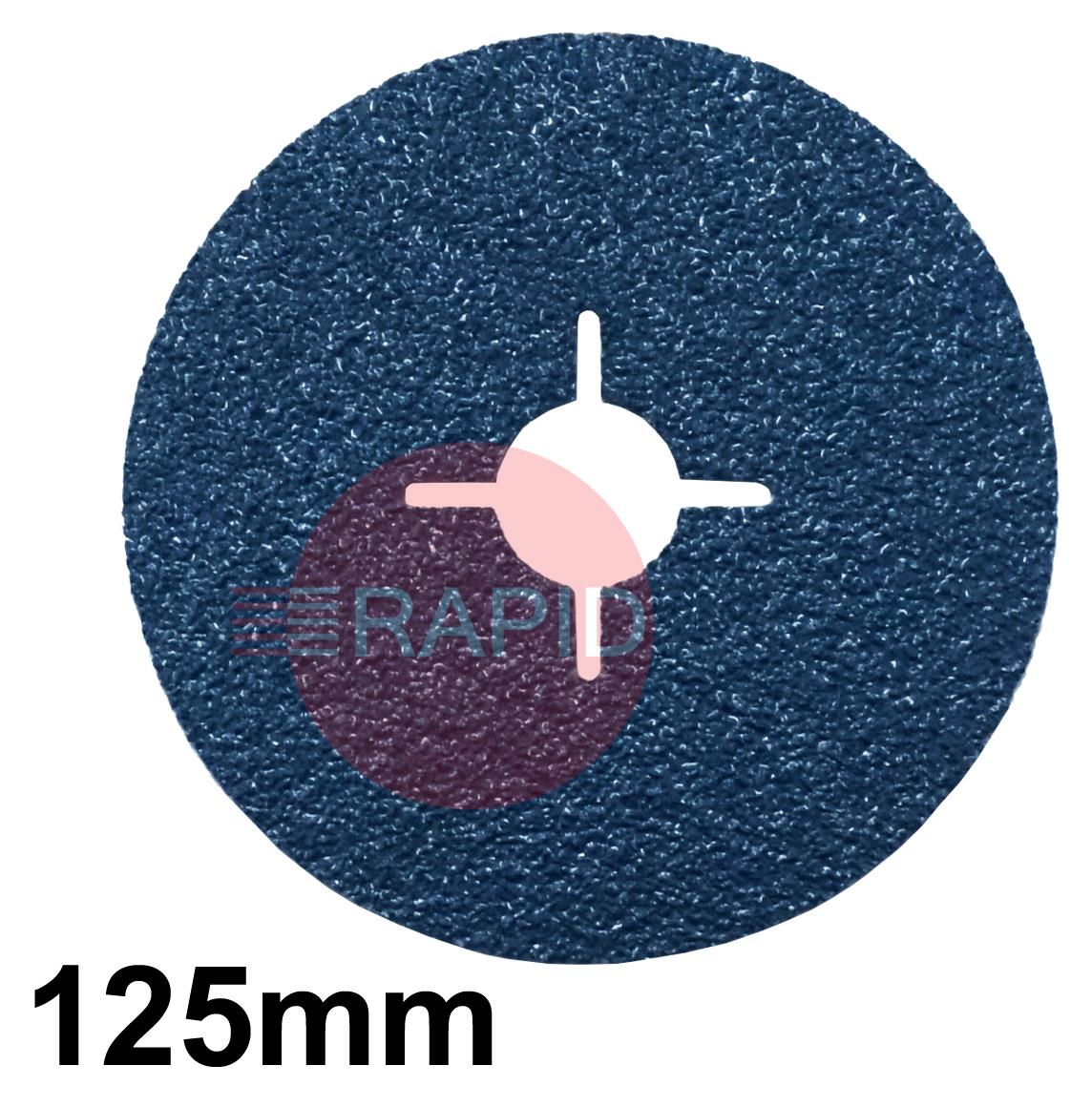 SAIT-DZ-125  SAITDISC-D 125mm (5) Zirconium Fibre Sanding Disc