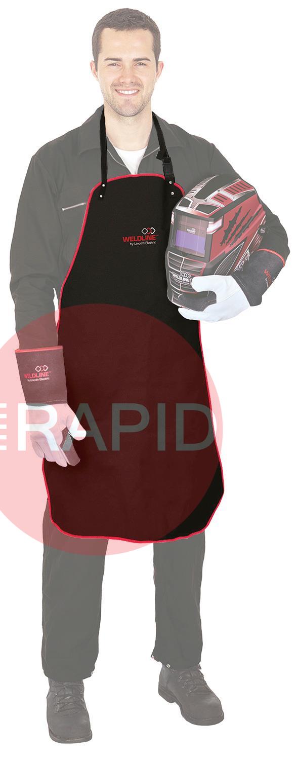 W000404087  Weldline Split Leather Apron with Leather Laces - 900mm x 600mm, EU 425/2016