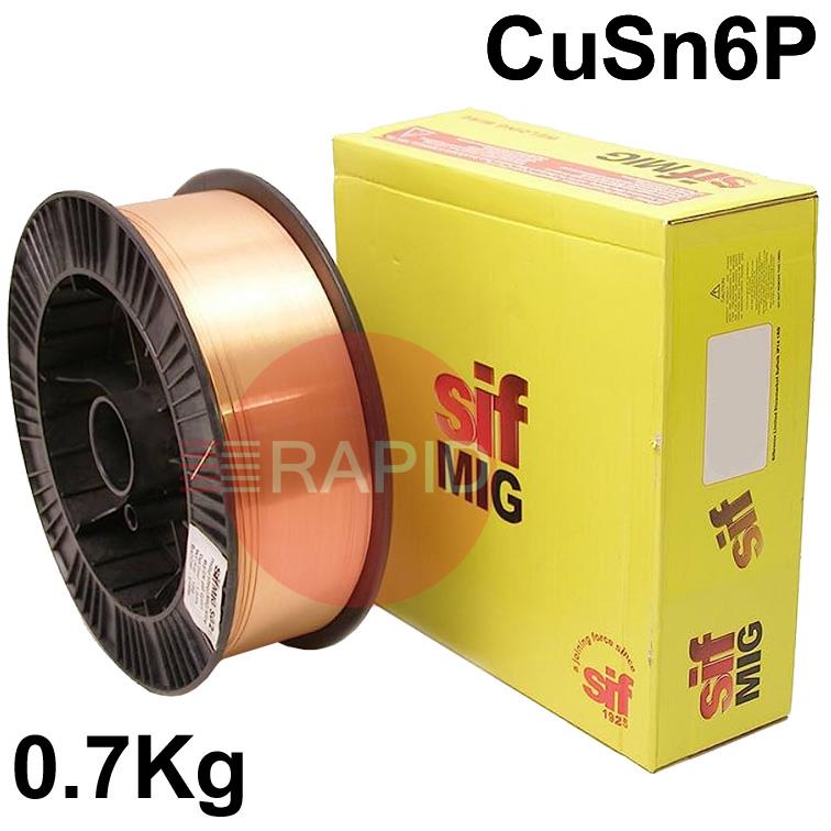 WO08080  SifMig 8, Phosphor Bronze MIG Wire, 0.7Kg Reel, Cu 5180A (CuSn6p)