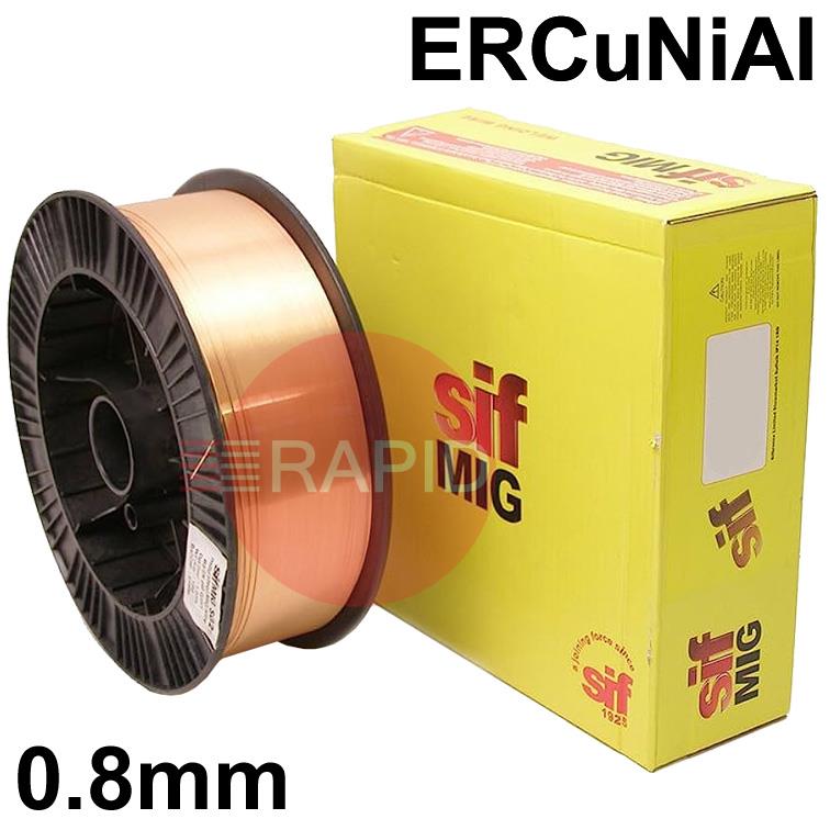 WO440812  Sifmig 44 Nickel aluminium bronze for AB2 wire 0.8mm Dia 12.5 kg Spl, ISO 24373 Cu 6328 (CuAl9Ni8Fe3Mn2), BS: 2901 C20/26