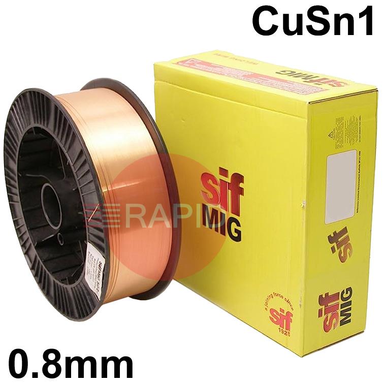 WO980812  Sifmig 985 98.5% copper wire 0.8 mm Dia 12.5 kg Spl, ISO 24373 Cu 1898 (CuSn1), BS: 2901 C7