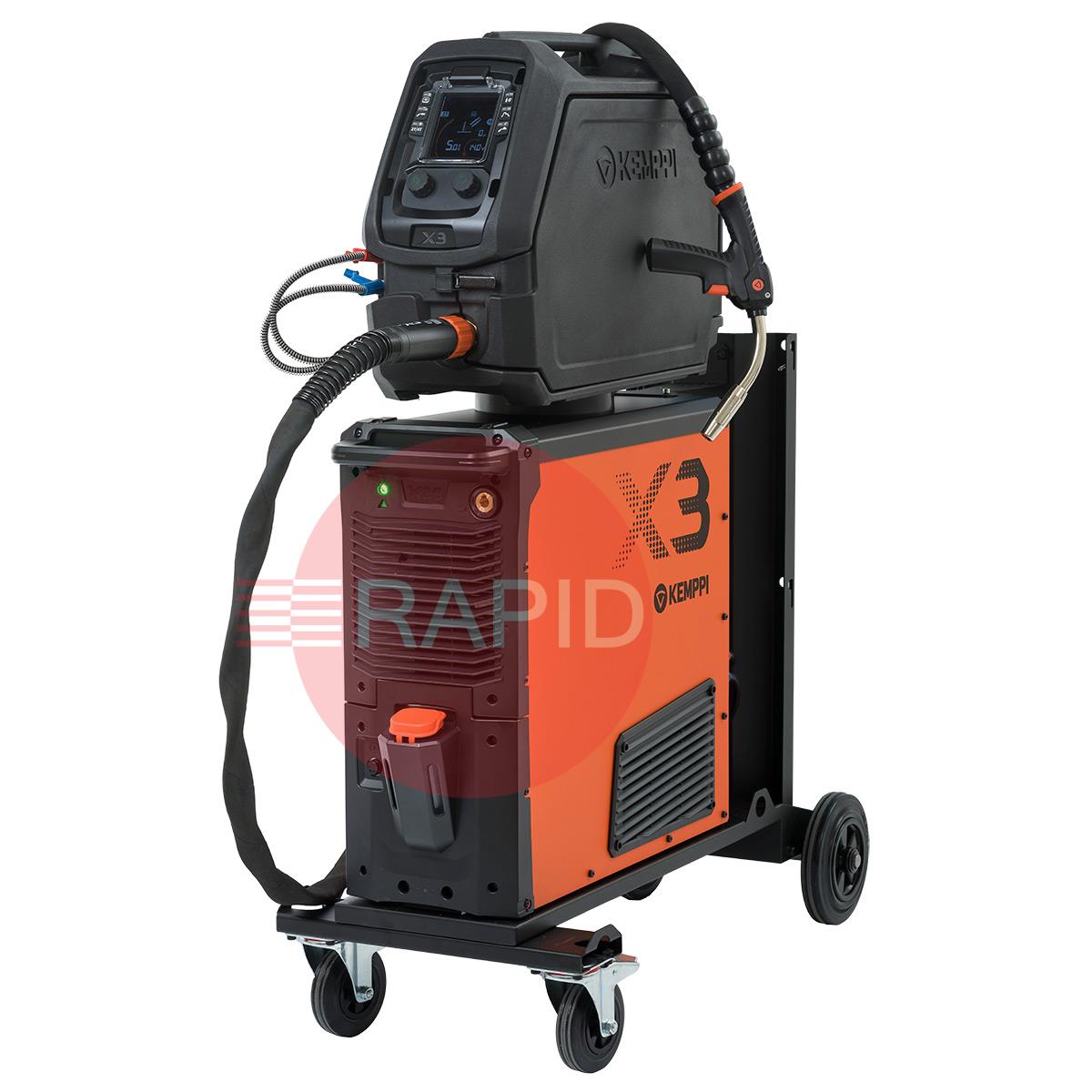 X3S420WP  Kemppi X3 FastMig 420 Synergic Water Cooled MIG Package, with GXe 405W 5.0m Torch - 400v, 3ph